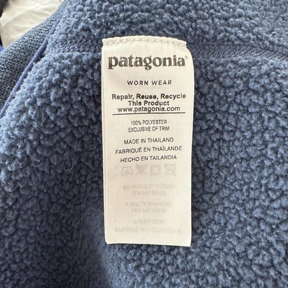 Patagonia Better Sweater Mens XL 1/4 Zip Fleece Jacket Pullover Blue Sweatshirt - Picture 5 of 7